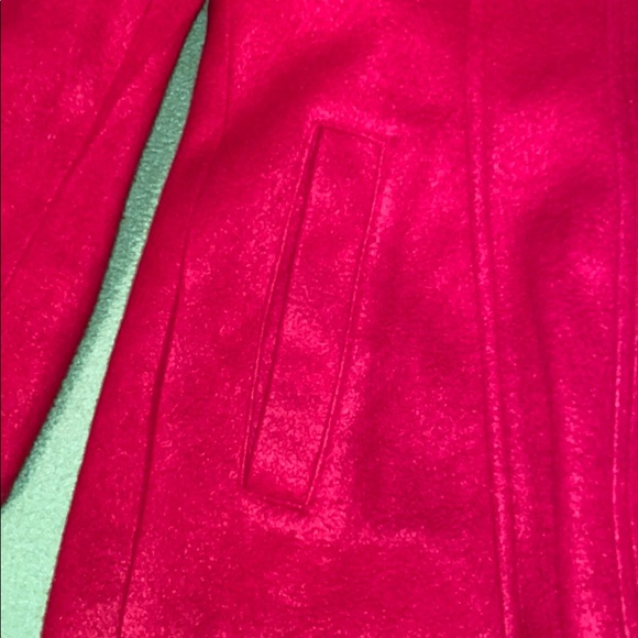 Women’s Red Pea Coat - Picture 6 of 9